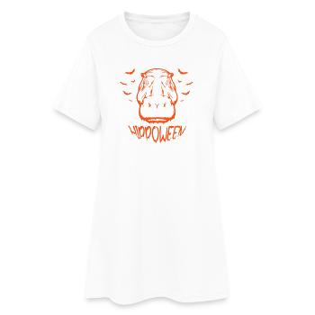 Safari Afrique Faune du Serengeti hippopotame d’Halloween - Robe T-shirt Femme - blanc - Devant