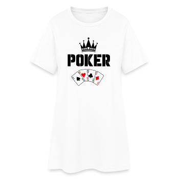 Cartes de poker - Robe T-shirt Femme - blanc - Devant