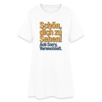 Content de te voir - désolé, je suis perdu. - Robe T-shirt Femme - blanc - Devant