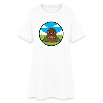 Petit héros creuseur de taupes dans le jardin - Robe T-shirt Femme - blanc - Devant