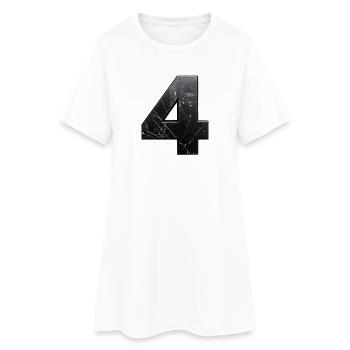 Four Metal Scratch Texture - Women’s T-Shirt Dress - white - Front