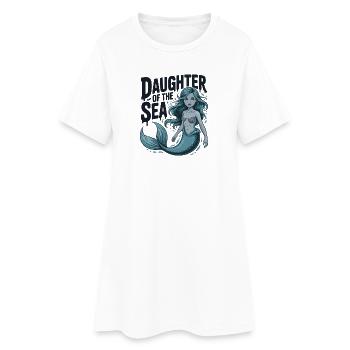 Fille de la Mer - Robe T-shirt Femme - blanc - Devant
