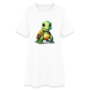 Turtle - Women’s T-Shirt Dress - white - Front