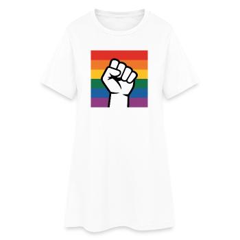 Antifa Fist - Produits dérivés antifascistes - Robe T-shirt Femme - blanc - Devant