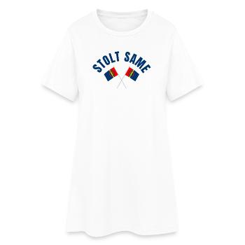 Stolzer Sámi – Kreuzende Fahnen - Frauen T-Shirt-Kleid - Weiß - Vorne