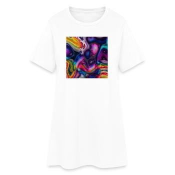 Art Paint - Robe T-shirt Femme - blanc - Devant