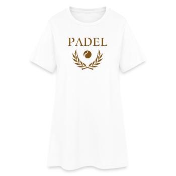 Champion de padel Sportif à la couronne de laurier - Robe T-shirt Femme - blanc - Devant