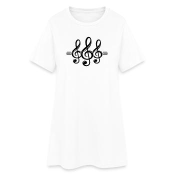 Symbole clé - Robe T-shirt Femme - blanc - Devant