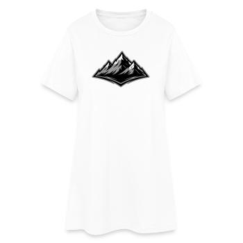 Montagnes Symbole des Alpes - Robe T-shirt Femme - blanc - Devant