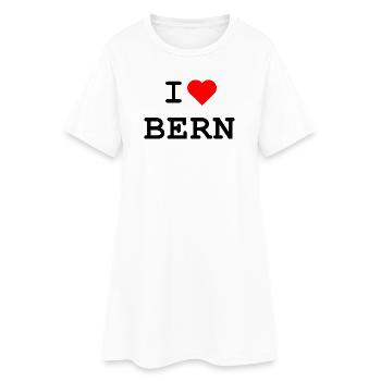 J’aime Berne - Ich liebe Bern - Robe T-shirt Femme - blanc - Devant