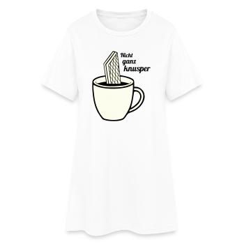 Pas tout à fait croquant - Robe T-shirt Femme - blanc - Devant