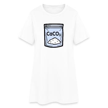 Carbonate de calcium, calcaire calcaire - Robe T-shirt Femme - blanc - Devant