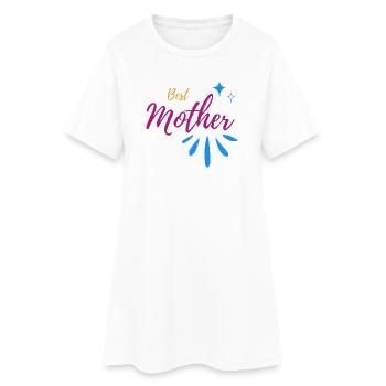 Meilleure Mother Typ avec Spark Speckle - Robe T-shirt Femme - blanc - Devant