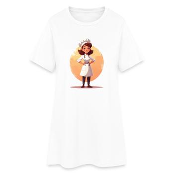 cuire - Robe T-shirt Femme - blanc - Devant