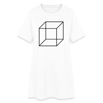Cube Square - Women’s T-Shirt Dress - white - Front