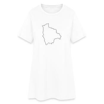 Carte sommaire de la Bolivie - Robe T-shirt Femme - blanc - Devant
