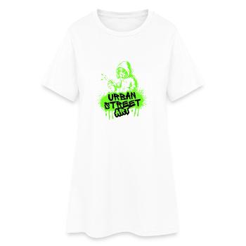 Neon Street Art Spray - Frauen T-Shirt-Kleid - Weiß - Vorne