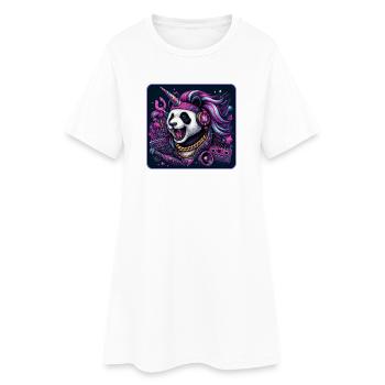 Parti des Pandas Licornes - Robe T-shirt Femme - blanc - Devant