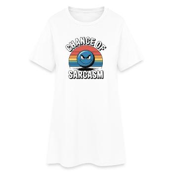 Chance of Sarcasm - Retro Grin - Women’s T-Shirt Dress - white - Front
