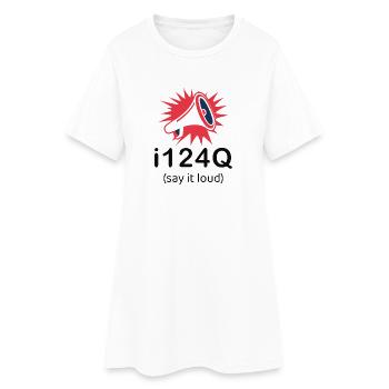 i124Q – Déclaration Audacieuse Édition Sombre - Robe T-shirt Femme - blanc - Devant