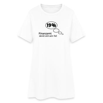 pense à sa part - Robe T-shirt Femme - blanc - Devant