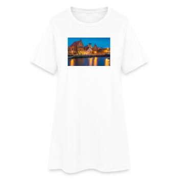 Wismar le soir - Robe T-shirt Femme - blanc - Devant