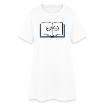 École des Lunettes à Livre Ouvert - Robe T-shirt Femme - blanc - Devant