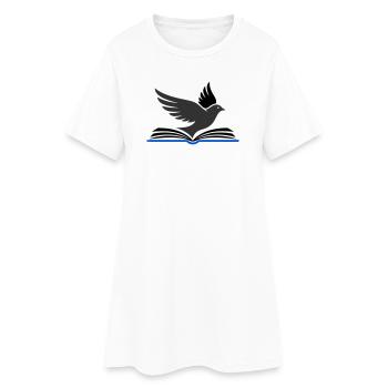 Un oiseau sort du livre - Robe T-shirt Femme - blanc - Devant