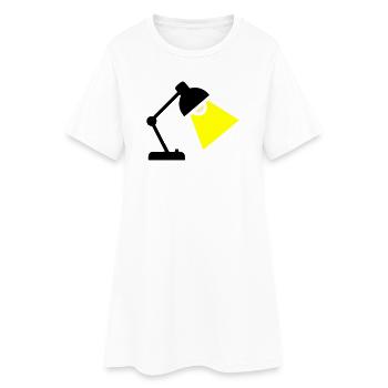 Idée de lampe de bureau - Robe T-shirt Femme - blanc - Devant