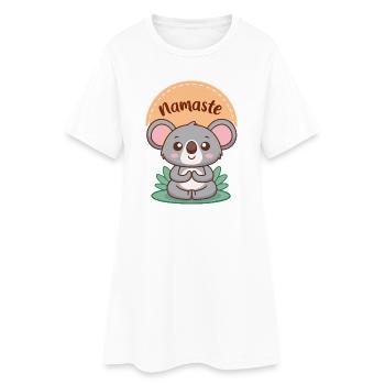 Koala Namaste Sérénité - Robe T-shirt Femme - blanc - Devant