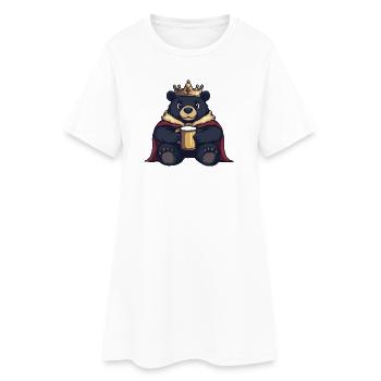 Roi de la Bière Ours - Robe T-shirt Femme - blanc - Devant