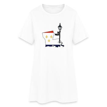 Carte cool de la Nouvelle-Orléans Mardi Gras USA - Robe T-shirt Femme - blanc - Devant