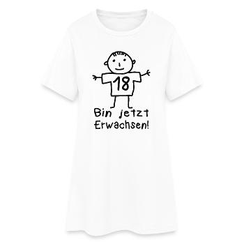 Bonhomme bâton de 18 ans d’âge - Robe T-shirt Femme - blanc - Devant