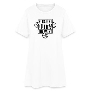 Straight Outta The Paint Basketball Sport  - Frauen T-Shirt-Kleid - Weiß - Vorne