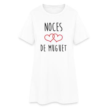 Noces de Muguet 13 ans de mariage - Robe T-shirt Femme - blanc - Devant