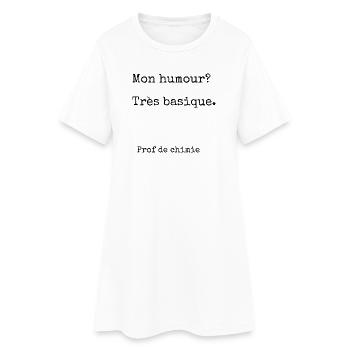 Prof de chimie humour - Robe T-shirt Femme - blanc - Devant