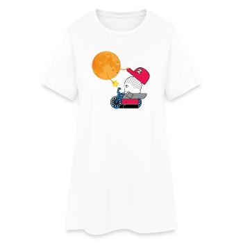 Cadeau du soleil au cavalier sur roues - Robe T-shirt Femme - blanc - Devant