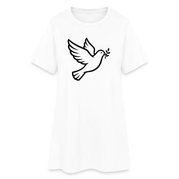 Branche de la Colombe de la Paix Paix - Robe T-shirt Femme - blanc - Devant