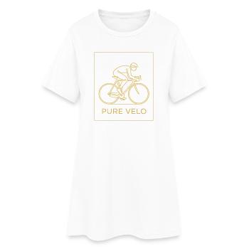 Cycliste Pure Velo Gold Line - Robe T-shirt Femme - blanc - Devant
