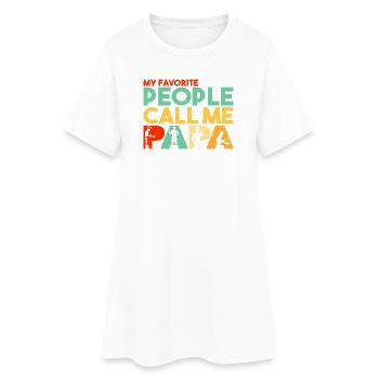 Mes personnes préférées m’appellent Papa Cuisinier - Robe T-shirt Femme - blanc - Devant