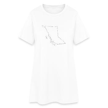 Carte de la Colombie-Britannique - Robe T-shirt Femme - blanc - Devant