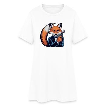 Fox Gentleman Pistol - Women’s T-Shirt Dress - white - Front