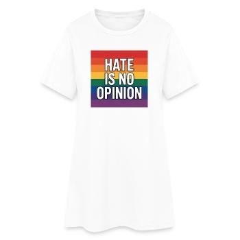 La haine n’est pas une opinion - Antifa Merch - Robe T-shirt Femme - blanc - Devant