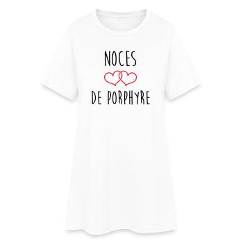 noces de porphyre 33 ans de mariage - Robe T-shirt Femme - blanc - Devant