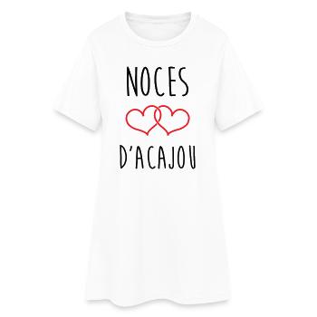 noces d'acajou 27 ans de mariage - Robe T-shirt Femme - blanc - Devant