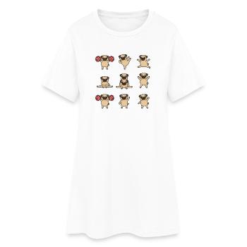 Série de pom-pom girls drôles de gymnastique - Robe T-shirt Femme - blanc - Devant