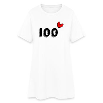 100. 100 ANS. 100e ANNIVERSAIRE. ANNIVERSAIRE 100 - Robe T-shirt Femme - blanc - Devant