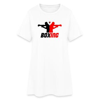 boxeur - Robe T-shirt Femme - blanc - Devant