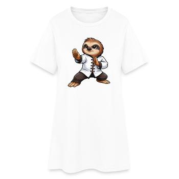 Sloth Martial Arts Kung Fu Traditional Wing Tsun - Women’s T-Shirt Dress - white - Front