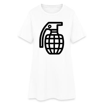 grenade - Robe T-shirt Femme - blanc - Devant